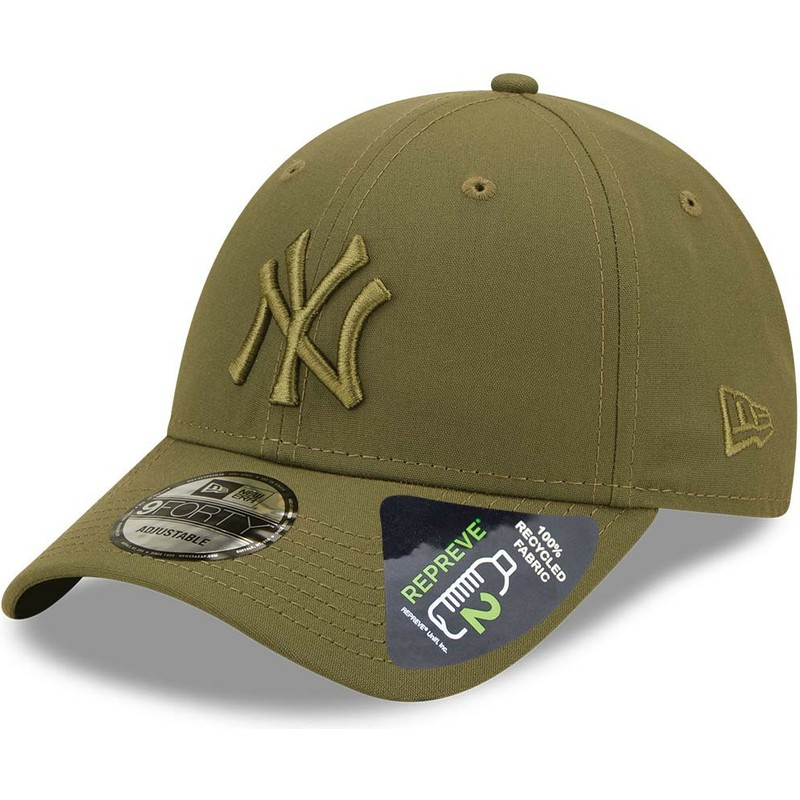 bone-curvo-verde-snapback-com-logo-verde-9forty-repreve-da-new-york-yankees-mlb-da-new-era