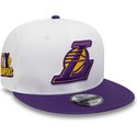bone-plano-branco-e-violeta-snapback-9fifty-crown-patches-champions-da-los-angeles-lakers-nba-da-new-era