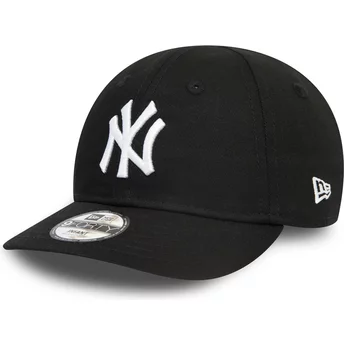 Boné curvo preto ajustável para criança pequena 9FORTY League Essential da New York Yankees MLB da New Era