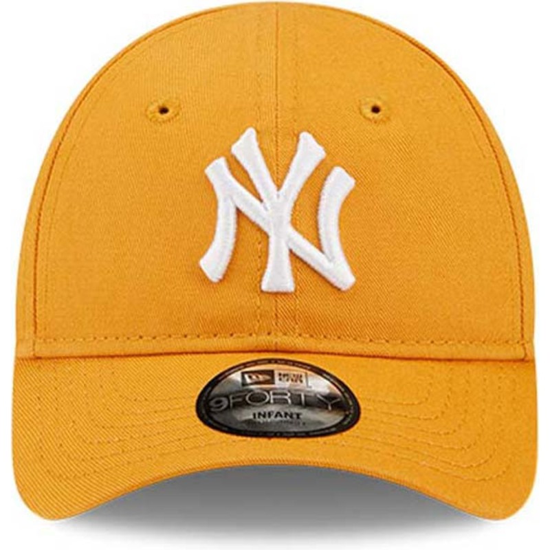 bone-curvo-laranja-ajustavel-para-crianca-pequena-9forty-league-essential-da-new-york-yankees-mlb-da-new-era