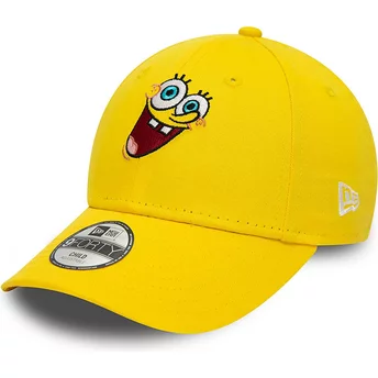 Boné curvo amarelo ajustável para criança 9FORTY da SpongeBob SquarePants SpongeBob SquarePants da New Era