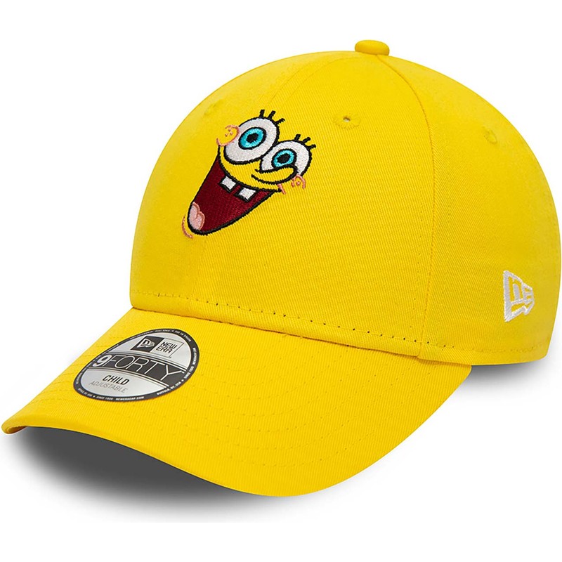 bone-curvo-amarelo-ajustavel-para-crianca-9forty-da-spongebob-squarepants-spongebob-squarepants-da-new-era