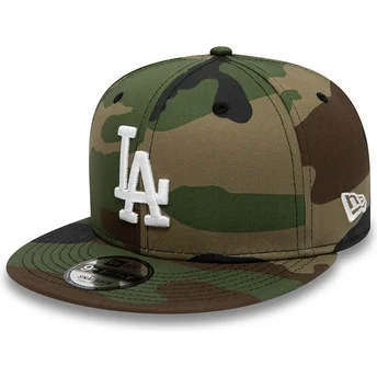 Boné plano camuflagem snapback 9FIFTY Team da Los Angeles Dodgers MLB da New Era