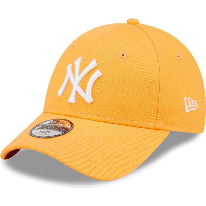 bone-curvo-laranja-ajustavel-para-crianca-9forty-league-essential-da-new-york-yankees-mlb-da-new-era