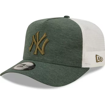 Boné trucker verde com logo verde A Frame Camisola Essential da New York Yankees MLB da New Era