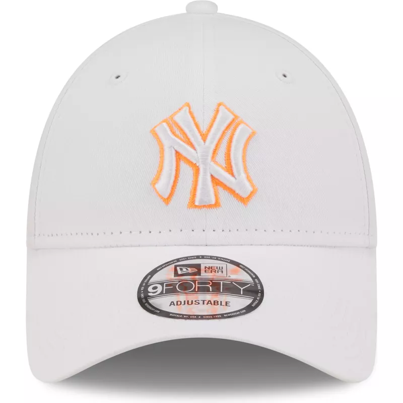 bone-curvo-branco-ajustavel-com-logo-laranja-9forty-neon-outline-da-new-york-yankees-mlb-da-new-era