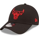 bone-curvo-preto-ajustavel-com-logo-vermelho-9forty-neon-outline-da-chicago-bulls-nba-da-new-era