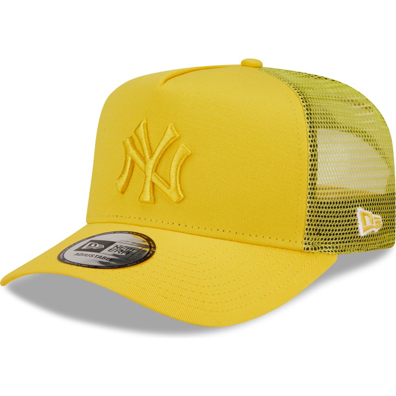 bone-trucker-amarelo-com-logo-amarelo-a-frame-tonal-mesh-da-new-york-yankees-mlb-da-new-era