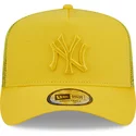 bone-trucker-amarelo-com-logo-amarelo-a-frame-tonal-mesh-da-new-york-yankees-mlb-da-new-era