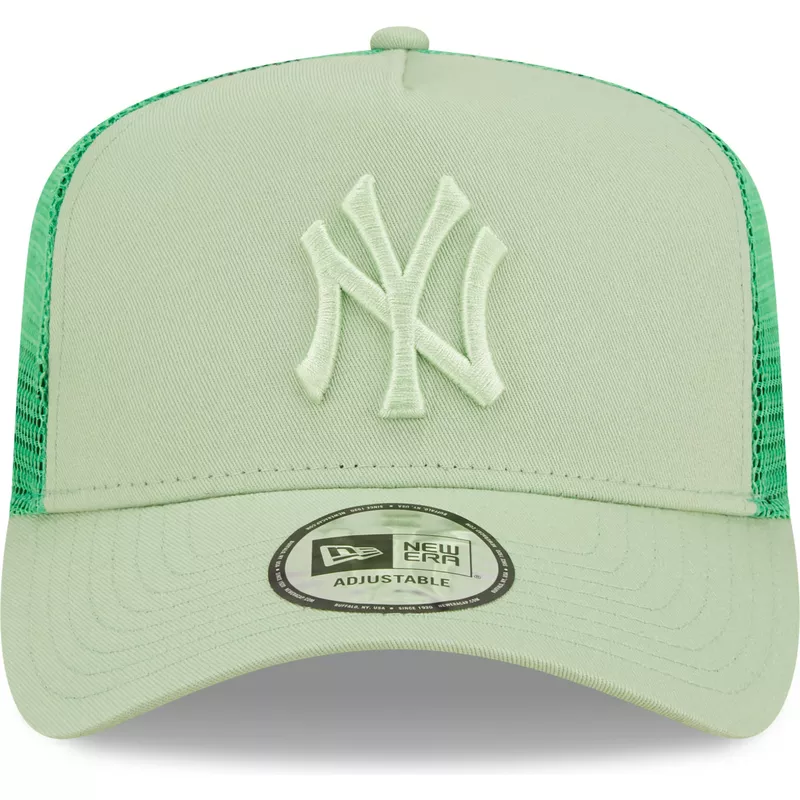 bone-trucker-verde-claro-com-logo-verde-a-frame-tonal-mesh-da-new-york-yankees-mlb-da-new-era
