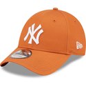 bone-curvo-laranja-ajustavel-9forty-league-essential-da-new-york-yankees-mlb-da-new-era