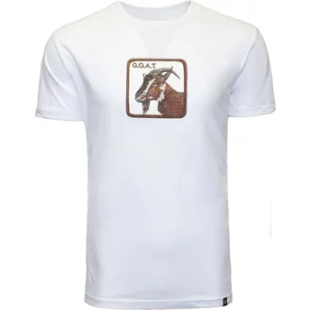 Camiseta manga curta branco cabra G.O.A.T. Flat Hand The Farm da Goorin Bros.