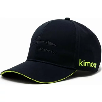 Boné curvo preto ajustável Fernando Alonso da Aston Martin Formula 1 da Kimoa