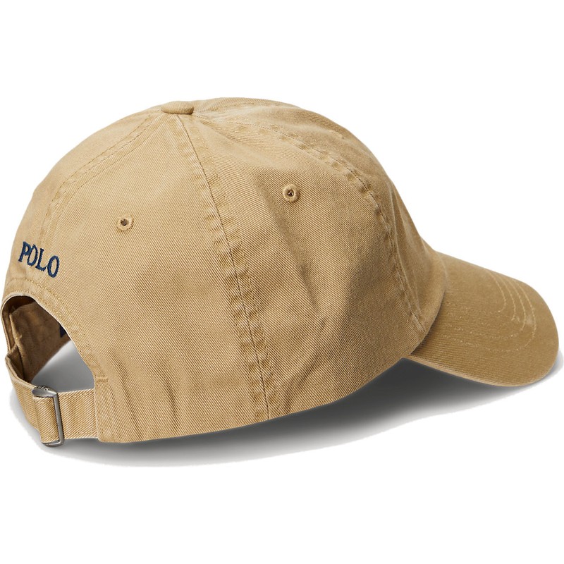 bone-curvo-castanho-ajustavel-com-logo-azul-marinho-cotton-chino-classic-sport-da-polo-ralph-lauren