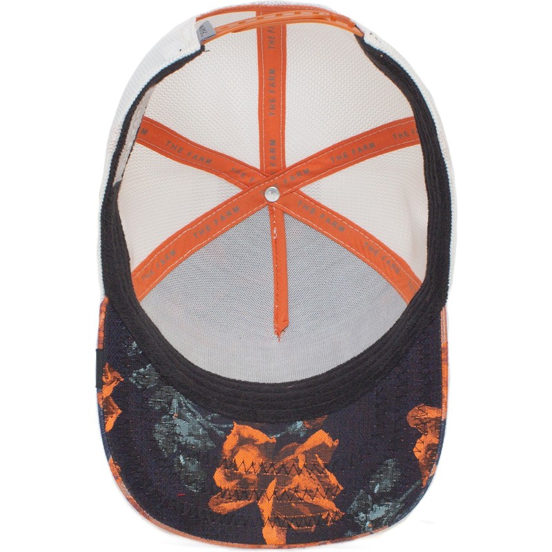 bone-trucker-laranja-e-branco-borboleta-majestic-monarchy-of-roses-the-farm-da-goorin-bros