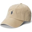 bone-curvo-castanho-claro-ajustavel-com-logo-azul-cotton-chino-classic-sport-da-polo-ralph-lauren