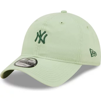 Boné curvo verde claro ajustável com logo verde 9TWENTY Mini Logo da New York Yankees MLB da New Era