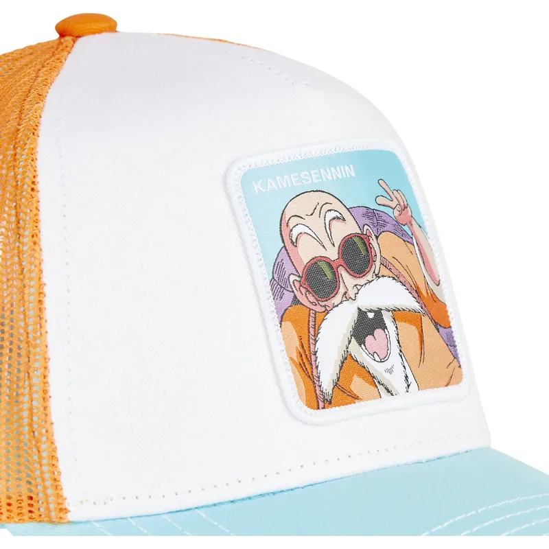 Boné trucker branco, preto e laranja Son Goku Criança DB3 GOK2