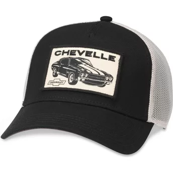 Boné trucker preto e branco snapback Chevelle by Chevrolet Valin da American Needle