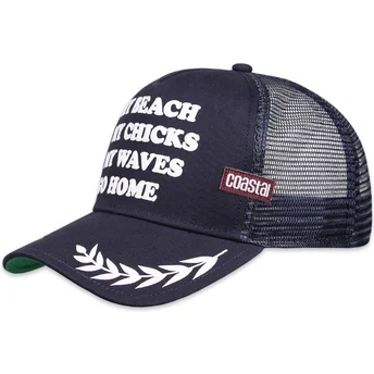 Boné trucker azul marinho Go Home HFT da Coastal