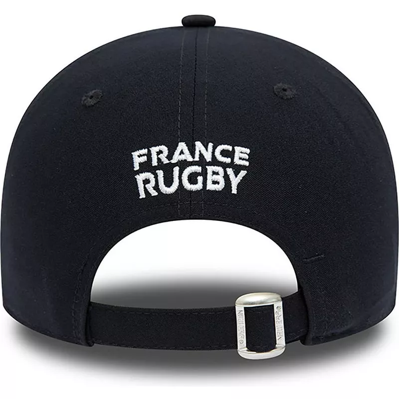 bone-curvo-azul-marinho-ajustavel-com-logo-vermelho-9forty-repreve-team-colour-da-french-rugby-federation-ffr-da-new-era