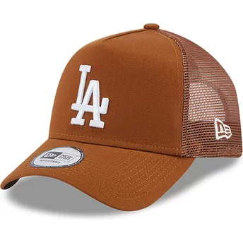 Boné trucker castanho A Frame League Essential da Los Angeles Dodgers MLB da New Era