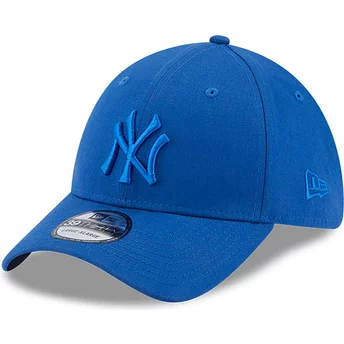Boné curvo azul justo com logo azul 39THIRTY League Essential da New York Yankees MLB da New Era