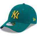 bone-curvo-verde-ajustavel-com-logo-amarelo-9forty-league-essential-da-new-york-yankees-mlb-da-new-era