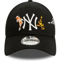 bone-curvo-preto-ajustavel-9forty-koi-fish-da-new-york-yankees-mlb-da-new-era