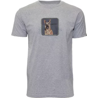 Camiseta da manga curta cinza cão pastor alemão Bad Boy Bouncer The Farm da Goorin Bros.