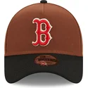 bone-curvo-castanho-e-preto-snapback-9forty-a-frame-harvest-da-boston-red-sox-mlb-da-new-era