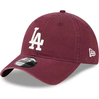 Boné curvo grená ajustável 9TWENTY League Essential da Los Angeles Dodgers MLB da New Era