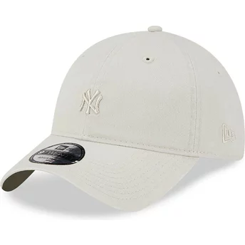 Boné curvo bege ajustável com logo bege 9TWENTY Mini Logo da New York Yankees MLB da New Era