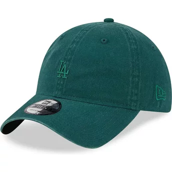 Boné curvo verde ajustável com logo verde 9TWENTY Mini Logo da Los Angeles Dodgers MLB da New Era