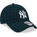 bone-curvo-verde-ajustavel-9forty-flannel-da-new-york-yankees-mlb-da-new-era