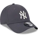 bone-curvo-cinza-ajustavel-9forty-metallic-da-new-york-yankees-mlb-da-new-era