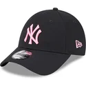 bone-curvo-preto-ajustavel-com-logo-rosa-9forty-neon-da-new-york-yankees-mlb-da-new-era