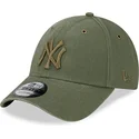 bone-curvo-verde-ajustavel-com-logo-verde-9forty-washed-canvas-da-new-york-yankees-mlb-da-new-era