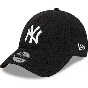 Boné curvo preto ajustável 9FORTY Teddy da New York Yankees MLB da New Era