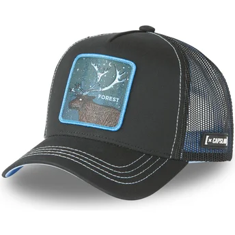 Boné trucker preto cervo Forest CAS2 FOR1 Beasts da Capslab