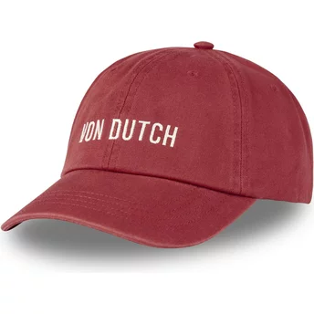 Boné curvo vermelho ajustável DC R da Von Dutch