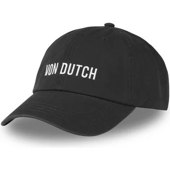 Boné curvo preto ajustável DC B da Von Dutch
