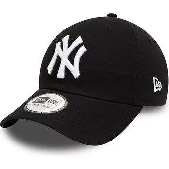 Boné curvo preto ajustável 9TWENTY League Essential da New York Yankees MLB da New Era