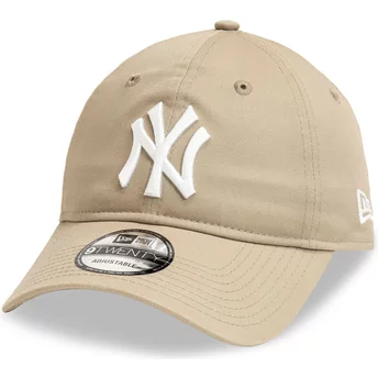Boné curvo castanho claro ajustável 9TWENTY League Essential da New York Yankees MLB da New Era