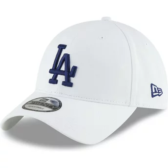Boné curvo branco ajustável com logo azul 9TWENTY Core Classic da Los Angeles Dodgers MLB da New Era