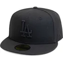 bone-plano-preto-justo-com-logo-preto-59fifty-league-essential-da-los-angeles-dodgers-mlb-da-new-era