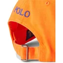 bone-curvo-laranja-ajustavel-com-logo-azul-cotton-chino-classic-sport-da-polo-ralph-lauren