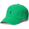 bone-curvo-verde-ajustavel-com-logo-azul-cotton-chino-classic-sport-da-polo-ralph-lauren