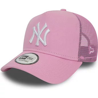 Boné trucker rosa A Frame League Essential da New York Yankees MLB da New Era