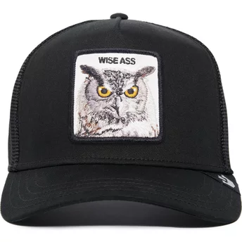 Boné trucker preto coruja Wise Ass Owl The Farm Premium da Goorin Bros.
